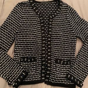 WHBM beautiful dressy cardigan with embellishment